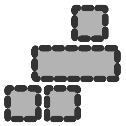 Icône gris carré rectangle à télécharger gratuitement