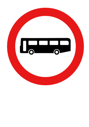 Icône rouge cercle interdit bus à télécharger gratuitement