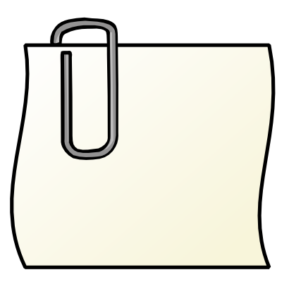 Icône feuille papier trombone à télécharger gratuitement