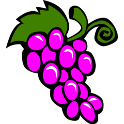 Icône violet aliment raisin grappe fruit à télécharger gratuitement