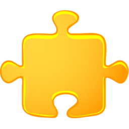 Icône jaune puzzle pièce à télécharger gratuitement