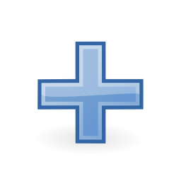 Icône bleu croix plus ajouter à télécharger gratuitement