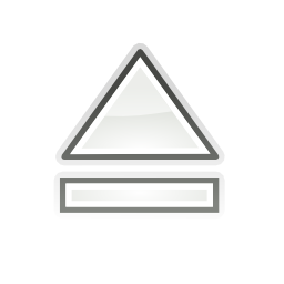 Icône gris flèche haut média éjecter à télécharger gratuitement