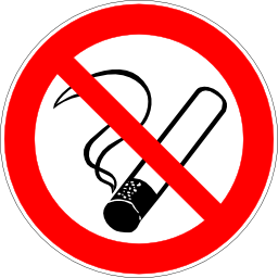 Icône rouge rond pictogramme interdit cigarette à télécharger gratuitement