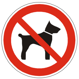 Icône rouge rond pictogramme animal chien interdit à télécharger gratuitement