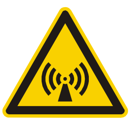 Icône alerte triangle information onde attention magnétique à télécharger gratuitement