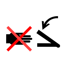 Icône rouge croix pictogramme main fermer à télécharger gratuitement