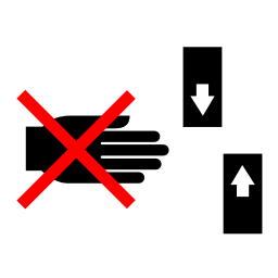 Icône rouge croix pictogramme main homme à télécharger gratuitement