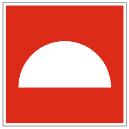 Icône rouge pictogramme demi cercle à télécharger gratuitement