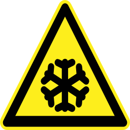 Icône pictogramme neige triangle risque froid à télécharger gratuitement