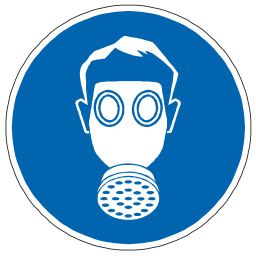 Icône bleu pictogramme masque gaz à télécharger gratuitement